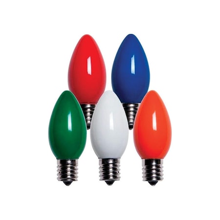 Holiday Bright Lights 9761057 C9 Christmas Light Bulbs; Multi Color; 1 In. - 25 Lights